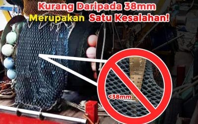 Nets less than 38 milimeters are illegal