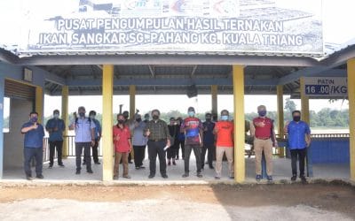 Lawatan Kerja Ketua Pengarah Perikanan Malaysia, Tuan Ahmad Tarmidzi bin Ramly AMK ke Kluster SME Ternakan Ikan Dalam Sangkar Kuala Triang, Bera, Pahang.