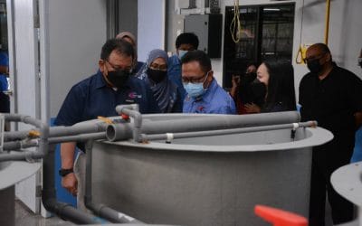Lawatan Kerja YBhg Tuan Ahmad Tarmidzi Bin Ramly, AMK, Ketua Pengarah Perikanan Malaysia ke Pusat Pembangunan Baka Induk Udang Galah di Santubong, Sarawak.