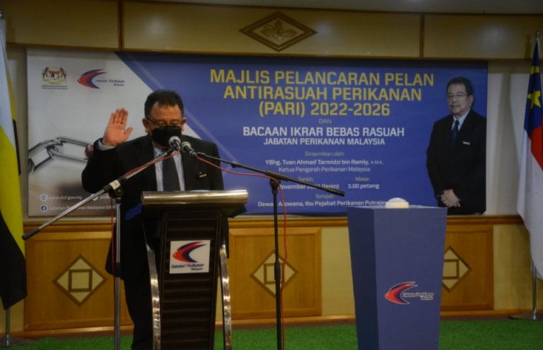 Majlis Pelancaran Pelan Antirasuah Perikanan (PARI) 2022-2026 dan Bacaan Ikrar Bebas Rasuah Jabatan Perikanan Malaysia.