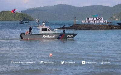 Ketua Pengarah Jabatan Perikanan Malaysia, YBhg. Dato’ Adnan bin Hussain telah menghadiri Persembahan Demonstrasi Segmen Maritim di Lima’ 2023.