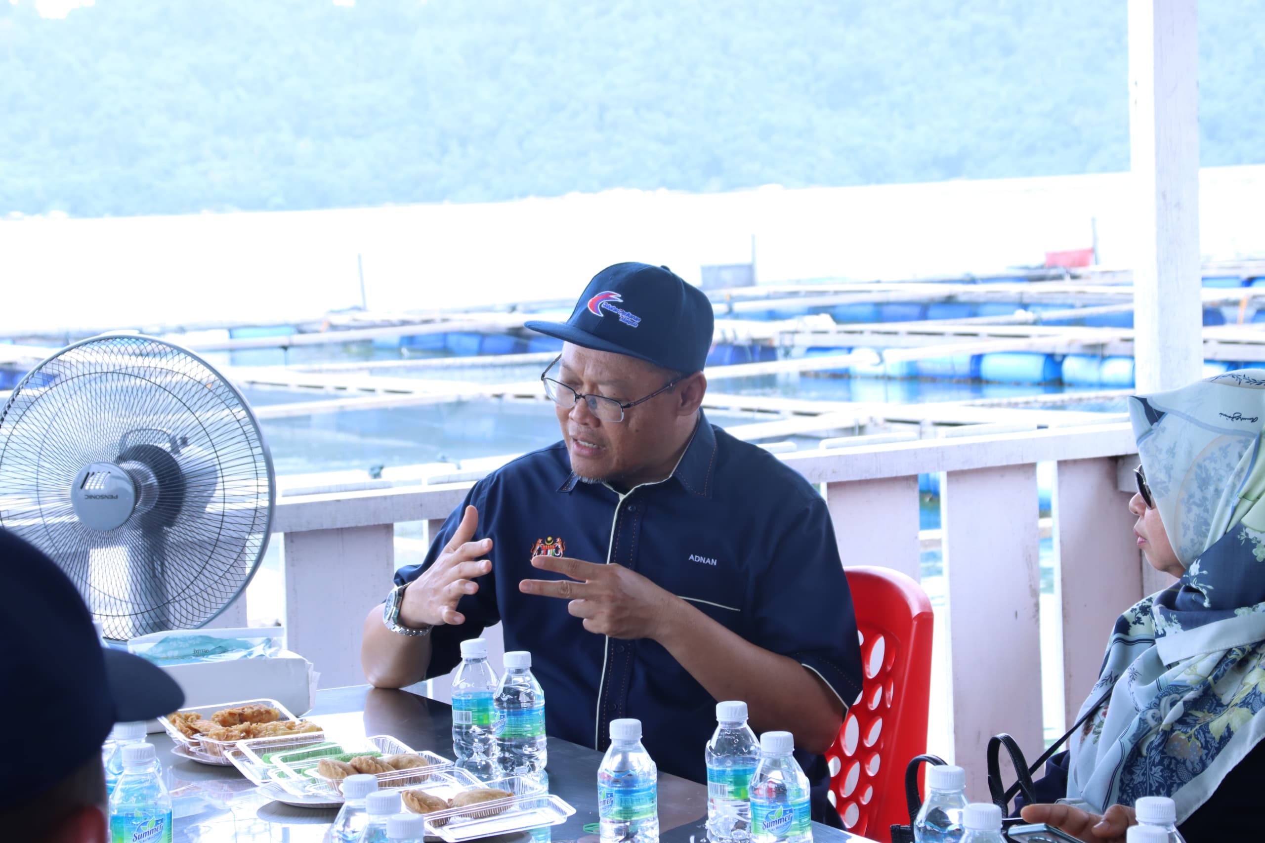 LAWATAN KERJA KETUA PENGARAH PERIKANAN KE PROJEK TERNAKAN IKAN SANGKAR GST GROUP
